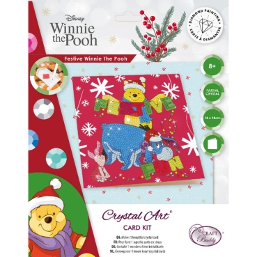 Preview: Craft Buddy CCK-DNY808 Crystal Art Card Festive Winnie the Pooh