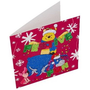 Preview: Craft Buddy CCK-DNY808 Crystal Art Card Festive Winnie the Pooh