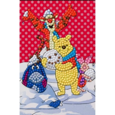 Craft Buddy CCK-10x15DNY05 Crystal Art Card Winter Winnie the Pooh