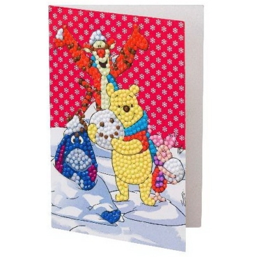Preview: Craft Buddy CCK-10x15DNY05 Crystal Art Card Winter Winnie the Pooh