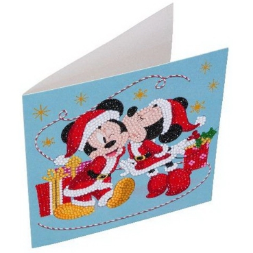 Preview: Craft Buddy CCK-DNY809 Crystal Art Card Festive Mickie and Minnie