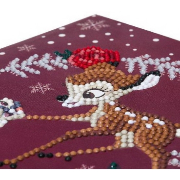 Preview: Craft Buddy CCK-DNY810 Crystal Art Card Festive Bambi