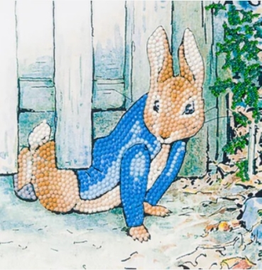 Craft Buddy CCK-PRBT06 Crystal Art Card Peter Rabbit Under The Fence