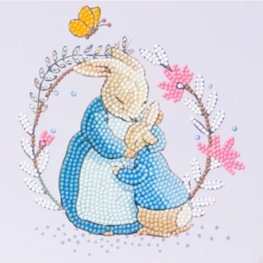Craft Buddy CCK-PRBT05 Crystal Art Card Peter Rabbit and Mum
