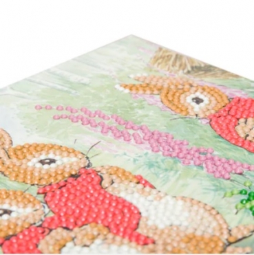 Preview: Craft Buddy CCK-PRBT03 Crystal Art Card The Flopsy Bunnies