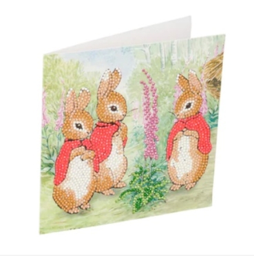 Preview: Craft Buddy CCK-PRBT03 Crystal Art Card The Flopsy Bunnies