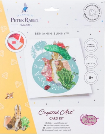 Preview: Craft Buddy CCK-PRBT02 Crystal Art Card Benjamin Bunny