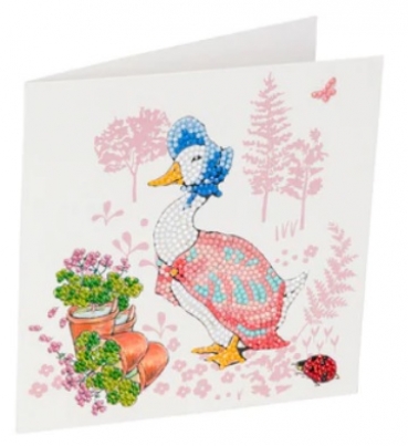 Preview: Craft Buddy CCK-PRBT01 Crystal Art Card Jemima Puddle Duck
