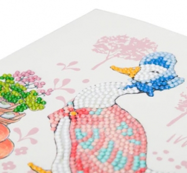 Preview: Craft Buddy CCK-PRBT01 Crystal Art Card Jemima Puddle Duck