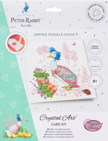 Preview: Craft Buddy CCK-PRBT01 Crystal Art Card Jemima Puddle Duck