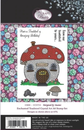 Preview: Craft Buddy CCST55 Crystal Art Crystal Art A6 Clear Stamps Transparente Stempel Enchanted Toadstool