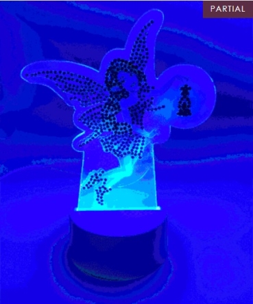 Preview: Craft Buddy CALED-A01 Crystal Art LED Lamp Fairy with Lantern