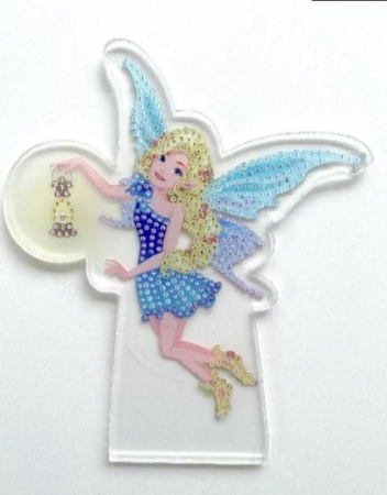 Preview: Craft Buddy CALED-A01 Crystal Art LED Lamp Fairy with Lantern