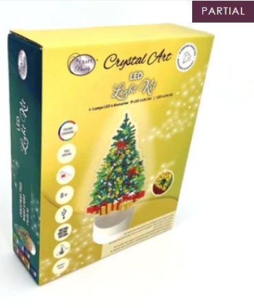 Craft Buddy CALED-A02 Crystal Art LED Lamp Christmas Tree