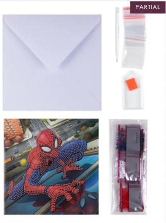 Preview: Craft Buddy CCK-MCU905 Crystal Art Card 18 x 18 cm Spiderman