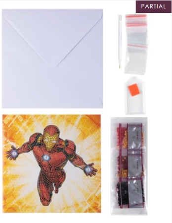 Preview: Craft Buddy CCK-MCU904 Crystal Art Card 18 x 18 cm Ironman