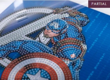 Preview: Craft Buddy CCK-MCU901 Crystal Art Card 18 x 18 cm Captain America