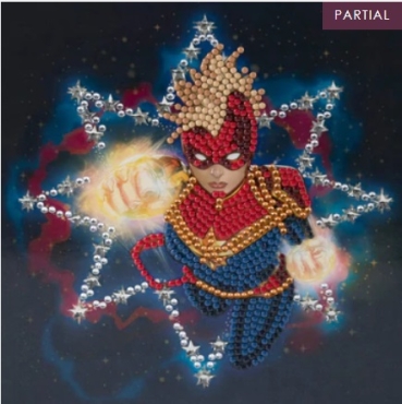 Craft Buddy CCK-MCU902 Crystal Art Card 18 x 18 cm Captain Marvel