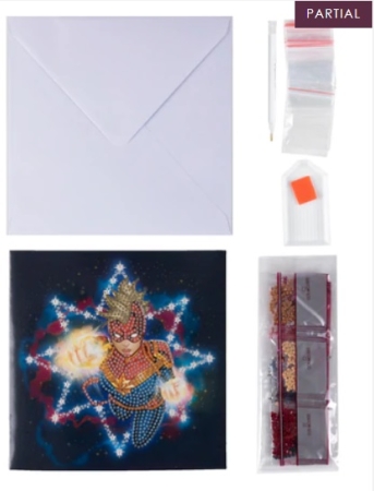 Preview: Craft Buddy CCK-MCU902 Crystal Art Card 18 x 18 cm Captain Marvel