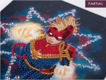 Preview: Craft Buddy CCK-MCU902 Crystal Art Card 18 x 18 cm Captain Marvel