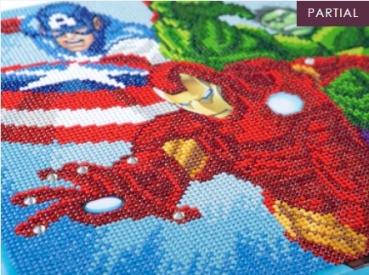 Preview: Craft Buddy CAK-MCU940M Framed Crystal Art Holzrahmen Superheros