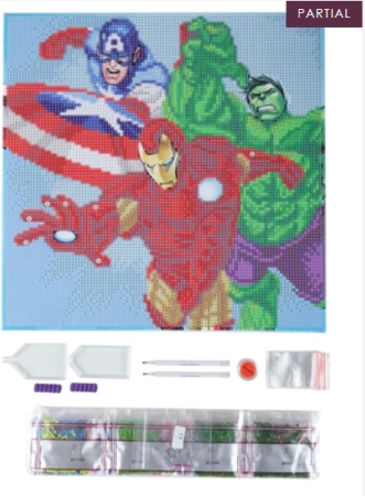 Preview: Craft Buddy CAK-MCU940M Framed Crystal Art Holzrahmen Superheros