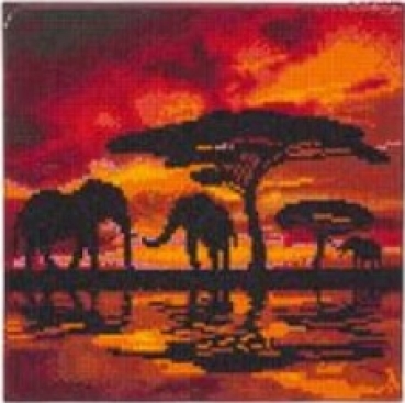 Craft Buddy CAK-A14 Crystal Art Kit 30 x 30 cm Elephant Silhouette
