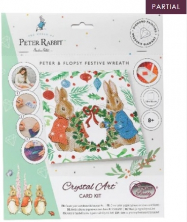 Craft Buddy CCK-PRBT07 Crystal Art Card 18 x 18 cm Peter and the Snow Bunny