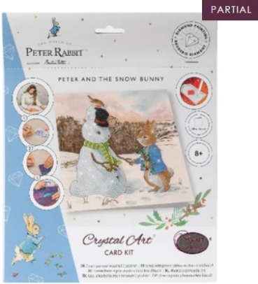 Craft Buddy CCK-PRBT07 Crystal Art Card 18 x 18 cm Peter and the Snow Bunny