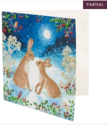 Preview: Craft Buddy CCK-XM106 Crystal Art Card 18 x 18 cm Bunnies