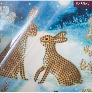 Preview: Craft Buddy CCK-XM106 Crystal Art Card 18 x 18 cm Bunnies