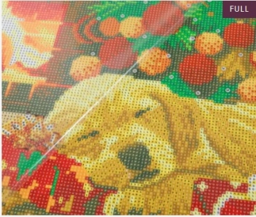 Preview: Craft Buddy CAK-A166M Framed Crystal Art Holzrahmen Sleeping Labrador Pup