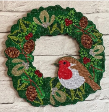 Preview: Craft Buddy CA-WR3 Crystal Art Kit Wreath 30 x 30 cm