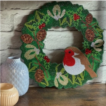 Preview: Craft Buddy CA-WR3 Crystal Art Kit Wreath 30 x 30 cm