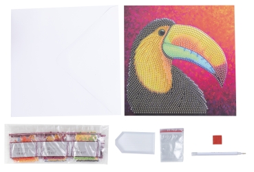Preview: Craft Buddy CCK-A117 Crystal Art Card 18 x 18 cm Toucan