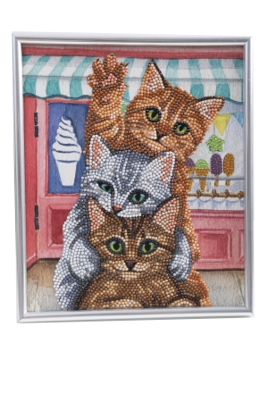 CAM-33 Crystal Art Gallery Collection Kit 21 x 25 cm Kittens