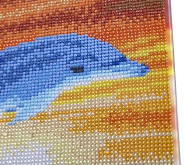 Preview: Craft Buddy CAK-A174M Framed Crystal Art Holzrahmen Dolphin Sunrise