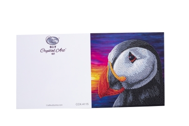 Craft Buddy CCK-A115 Crystal Art Card 18 x 18 cm Puffin