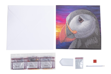 Craft Buddy CCK-A115 Crystal Art Card 18 x 18 cm Puffin