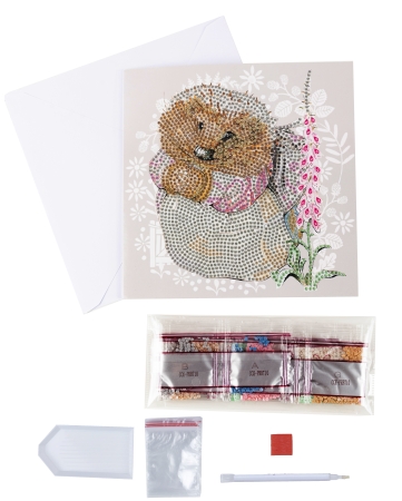Preview: Craft Buddy CCK-PRBT10 Crystal Art Card 18 x 18 cm Mrs. Tiggy-Winkle