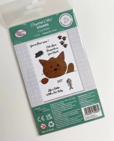 Preview: Craft Buddy CCST85 Crystal Art Crystal Art A6 Clear Stamps Transparente Stempel Cute Kitten
