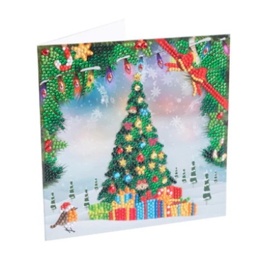 Craft Buddy CCK-XM139 Teddy Crystal Art Card Festive Tree