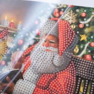 Preview: Craft Buddy CCK-XM141 Crystal Art Card 18 x 18 cm Santa's Wish