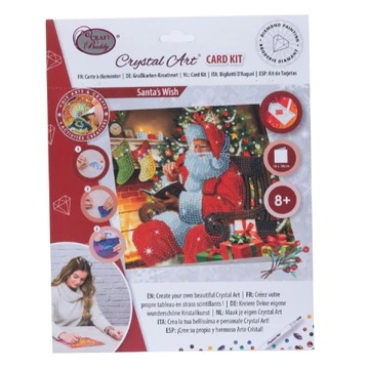 Craft Buddy CCK-XM141 Crystal Art Card 18 x 18 cm Santa's Wish