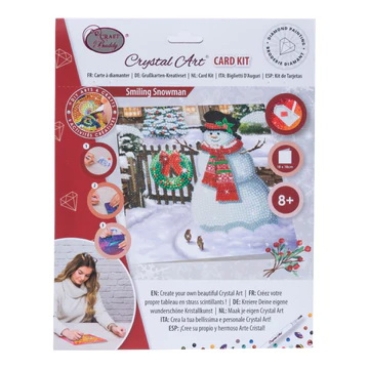 Craft Buddy CCK-XM140 Crystal Art Card 18 x 18 cm Smiling Snowman