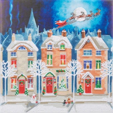 Craft Buddy CAK-A191M Crystal Art Kit 30 x 30 cm Santa Street