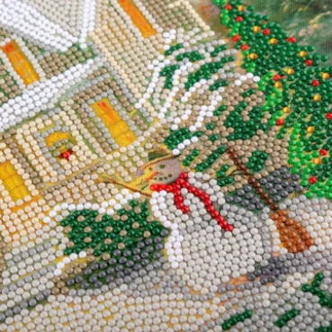 Preview: Craft Buddy CAK-A190M Crystal Art Kit 30 x 30 cm Snowy Cottage