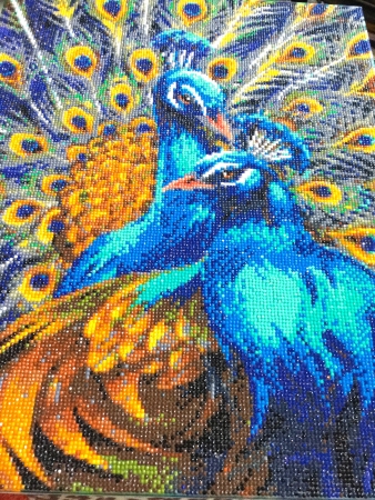 Preview: Craft Buddy CAK-JB1 Framed Crystal Art Holzrahmen Blue Rapsody Peacock
