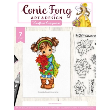 Crafters Companion Clear Stamps Holly Poinsettia