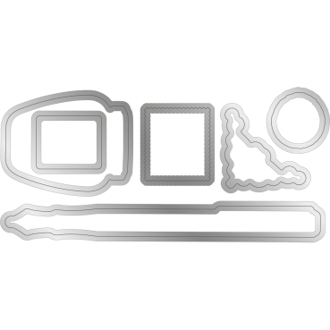 Preview: Crafters Companion Stamp and Die Stempel und Stanzschablone Letters from The Heart Traditional Postcard